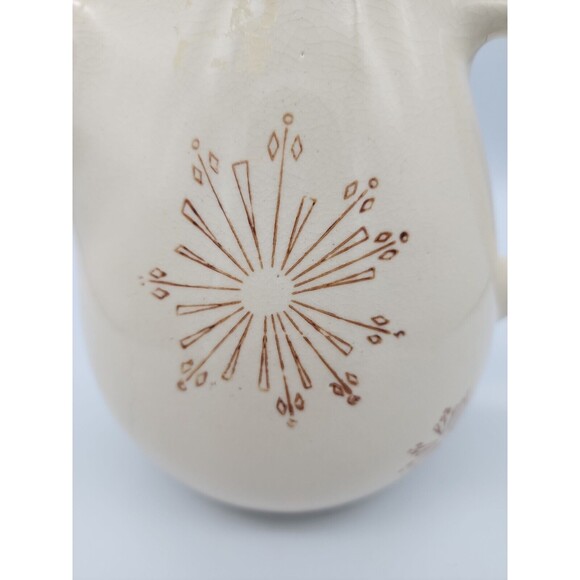 Ben Seibel Coffee Pot Pfaltzgraff COUNTRY-TIME Mid Century Rare Cream & Brown - Picture 11 of 12